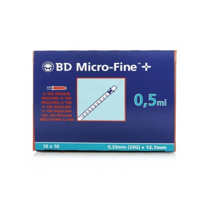 BD Micro-Fine 0.5ml Insulin Syringe with 29G x 12.7 mm Needle