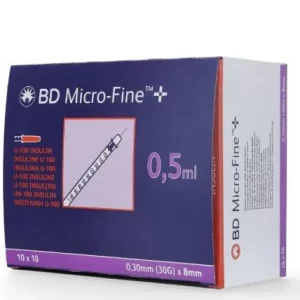 BD Micro-Fine 0.5ml Insulin Syringe with 30G x 8mm Needle