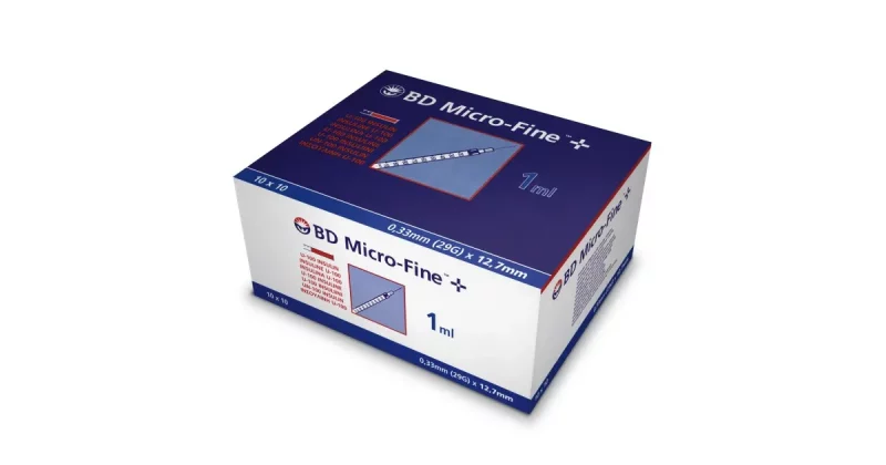 BD Micro-Fine 1ml Insulin Syringe with 29G x 12.7mm needle