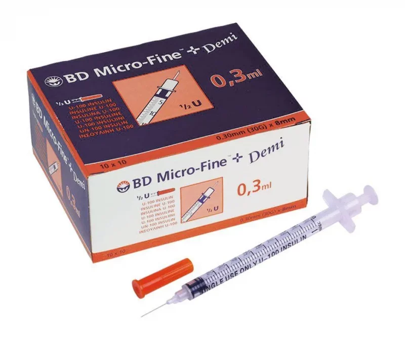 BD Micro-Fine Demi 0.3ml Syringe 0.3mm (30G) x 8mm