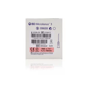 BD Microlance™ Hypodermic Needle, 18 G (pink), 40 mm, 1½"