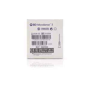 BD Microlance™ Hypodermic Needle, 22 G (black), 30 mm, 1¼"