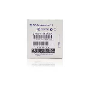 BD Microlance™ Hypodermic Needle, 22 G (black), 40 mm, 1½