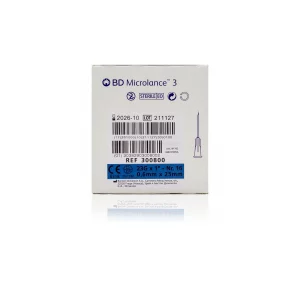BD Microlance™ Hypodermic Needle, 23 G (blue), 25 mm, 1"