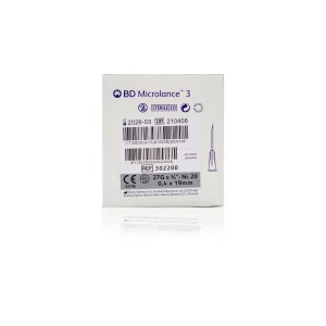 BD Microlance™ Hypodermic Needle, 27 G (grey), 19 mm, ¾"