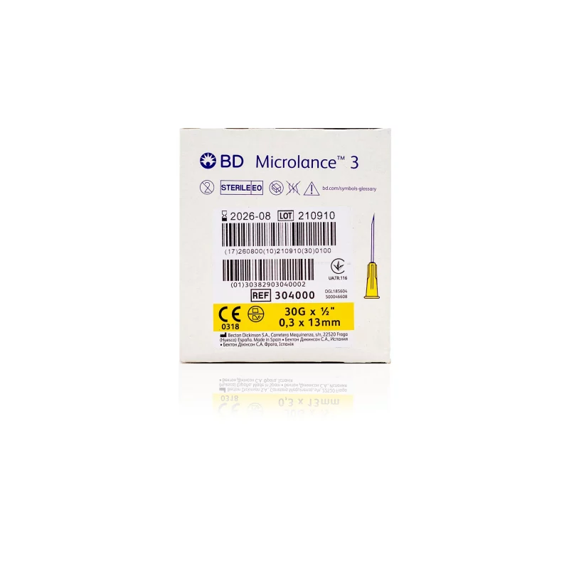 BD Microlance™ Hypodermic Needle, 30 G (yellow), 13 mm½